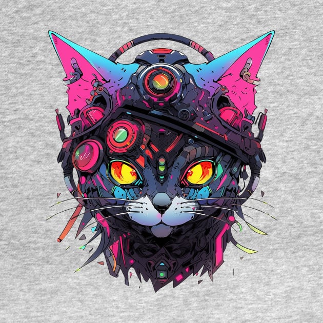 cyborg cat by weirdesigns